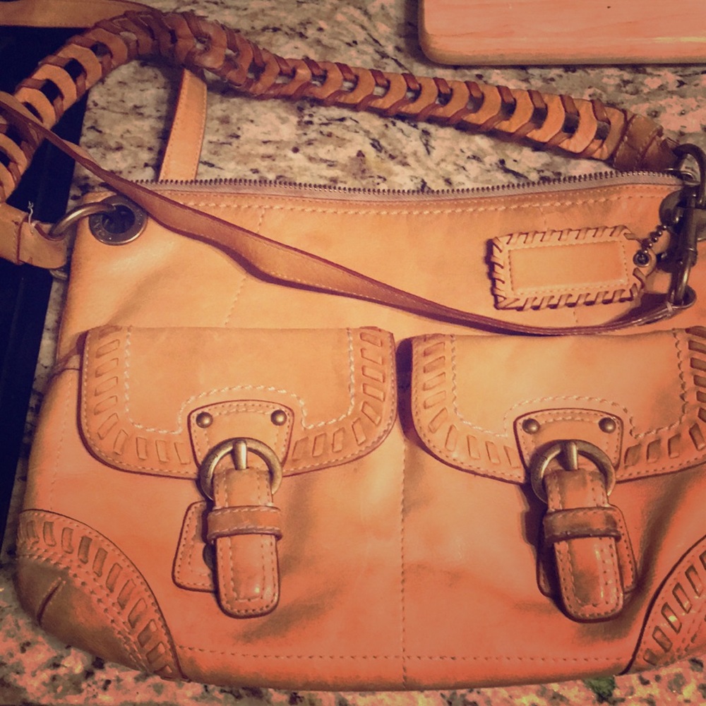 Genuine leather coach bag